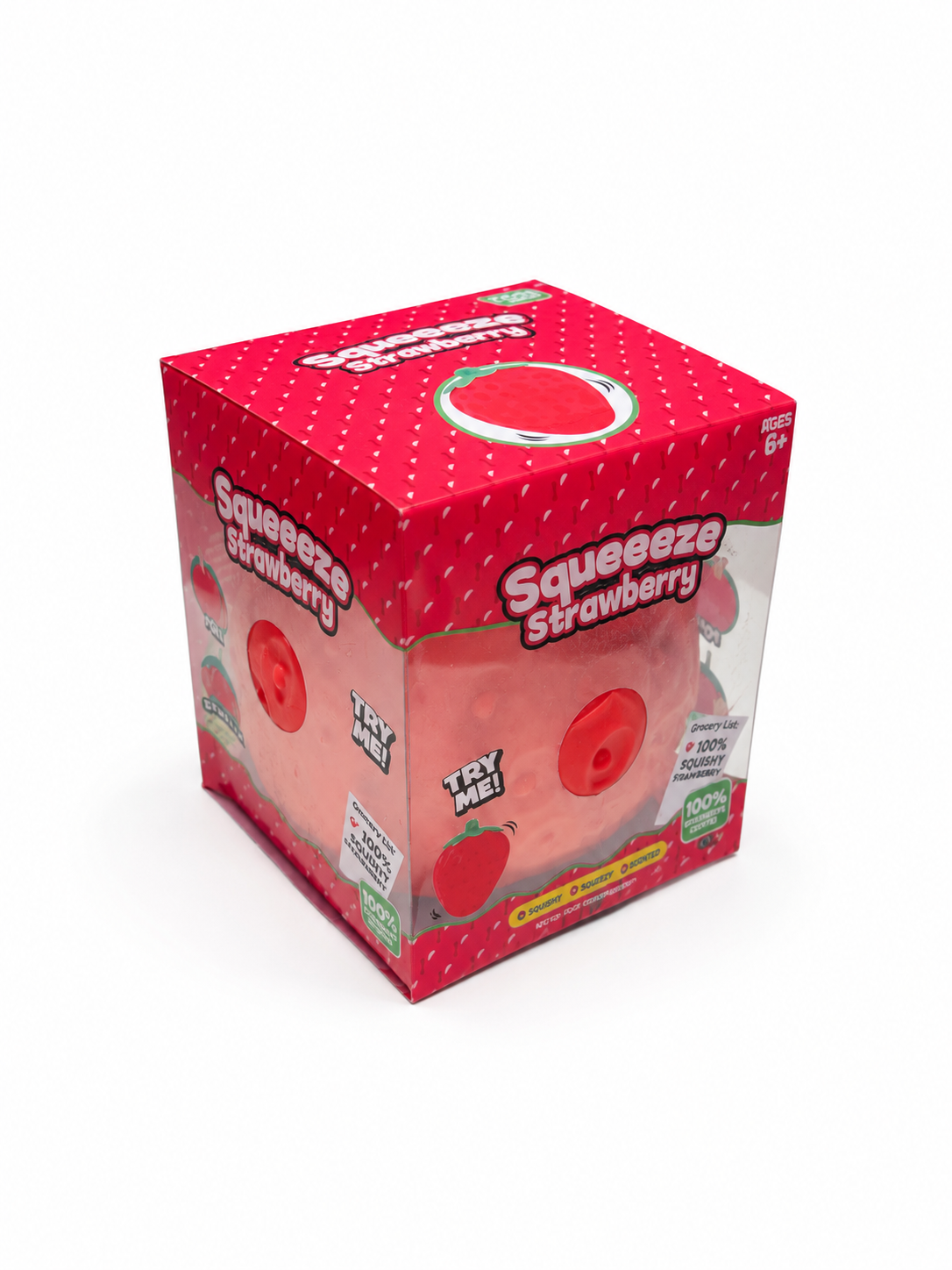 Jumbo Red Strawberry Squishy – Boxed Edition | Giant Soft & Satisfying Sensory Toy