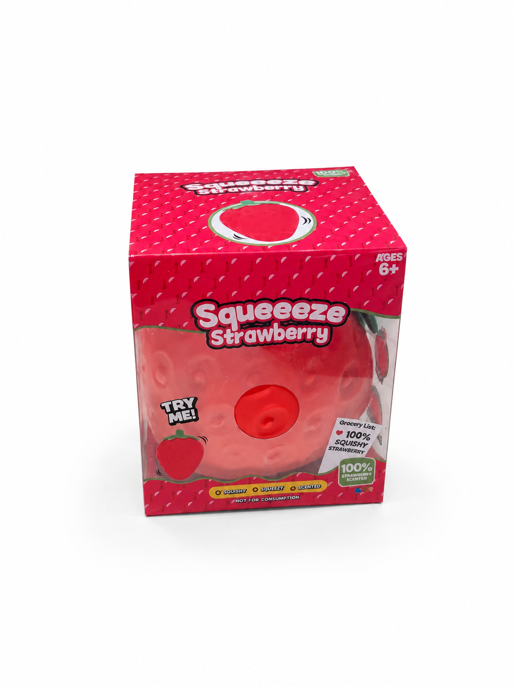 Jumbo Red Strawberry Squishy – Boxed Edition | Giant Soft & Satisfying Sensory Toy