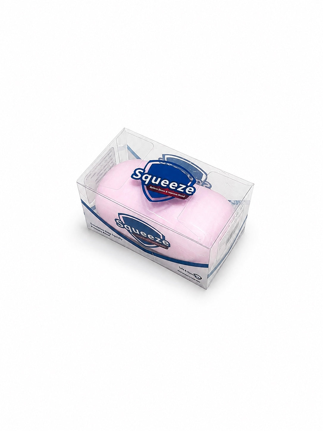 Pink Crunchy Soap squishy sensory toy in clear packaging