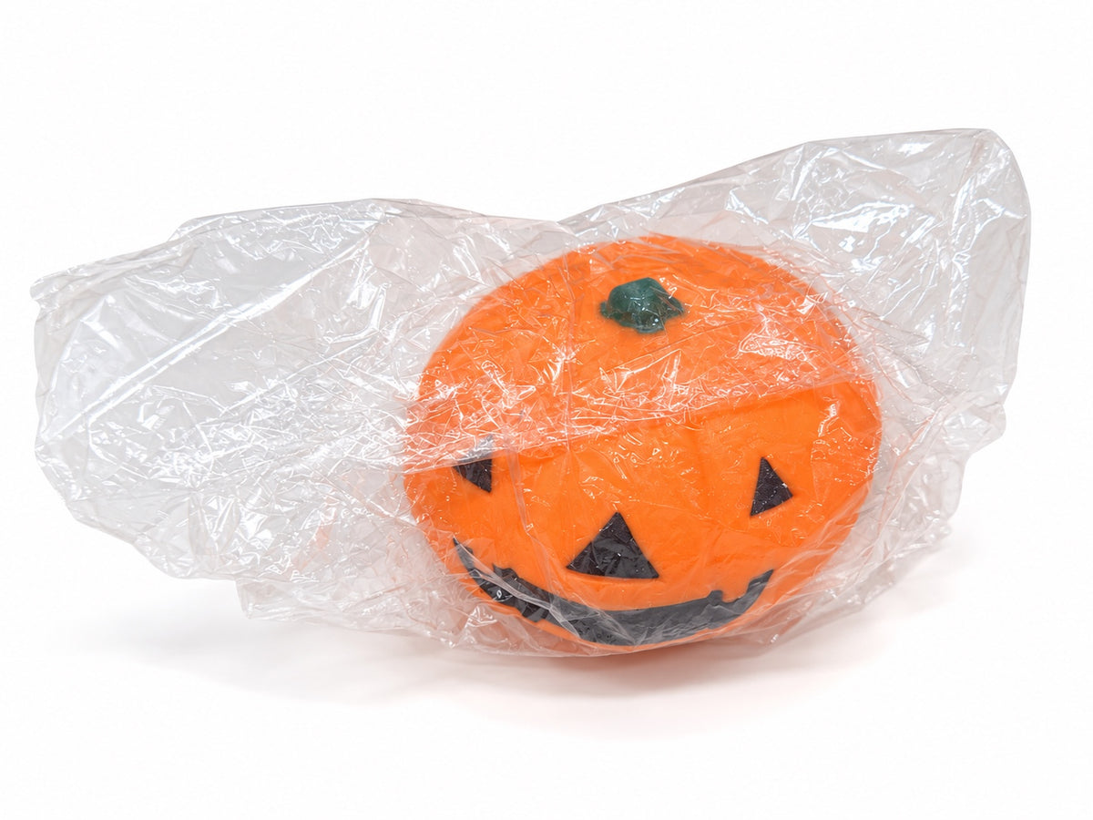 Jumbo Halloween Pumpkin Squishy in packaging