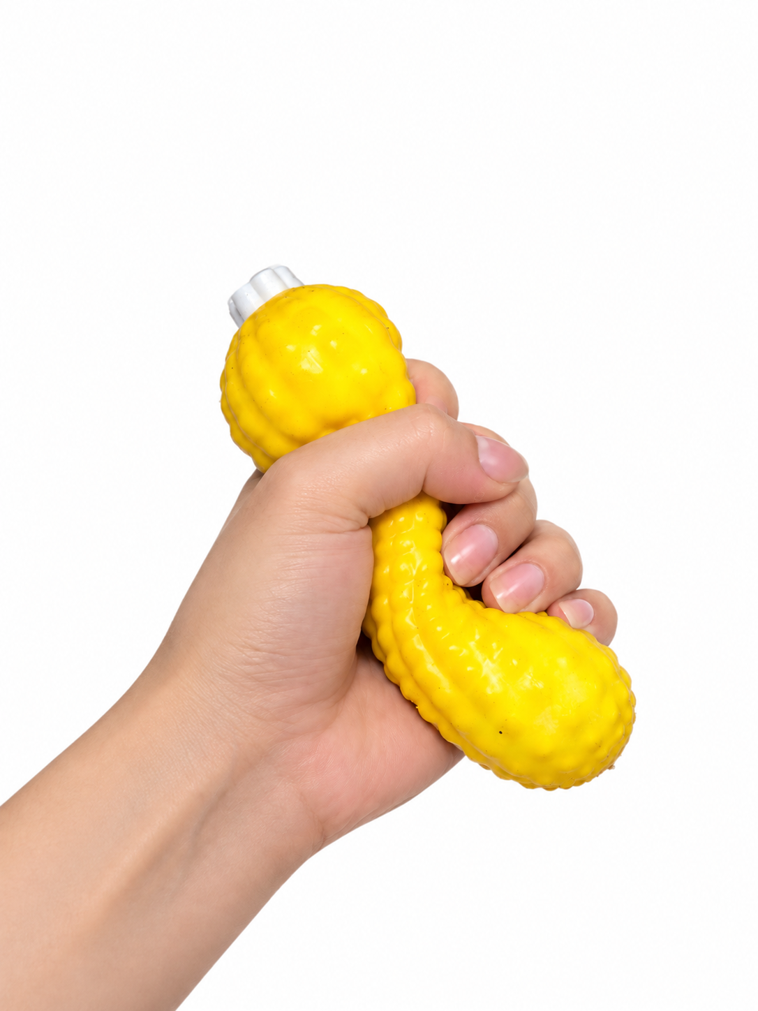 Mini Corn Squishy being squeezed